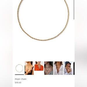 🆕 Crystal Haze Chic Gold Rope Necklace